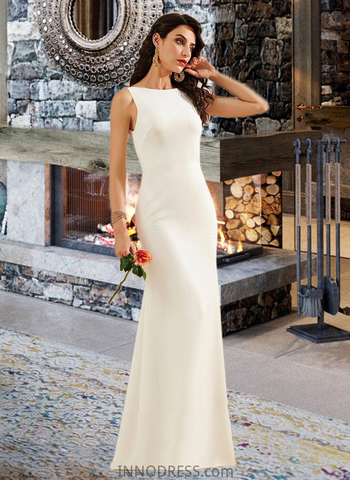 Krystal Trumpet/Mermaid Floor-Length Wedding Dress DPP0013762