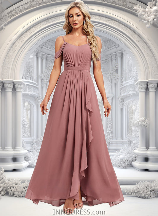 Jan A-line Cold Shoulder Asymmetrical Chiffon Bridesmaid Dress DPP0025823