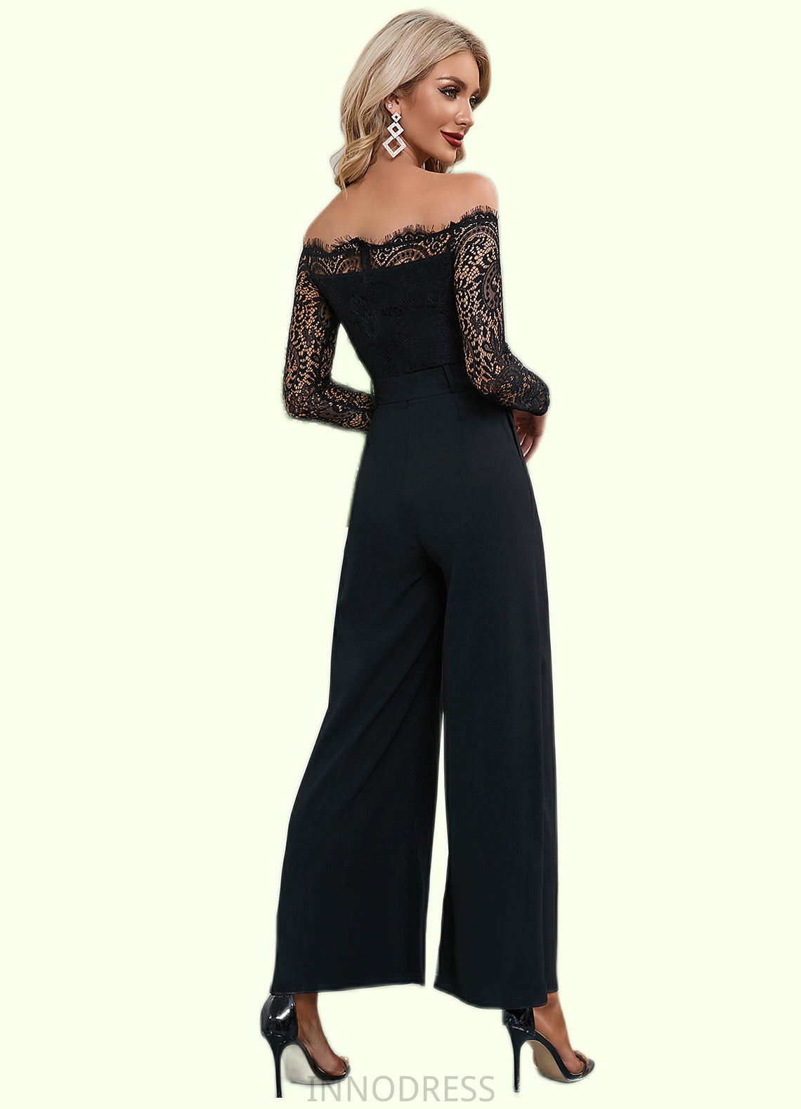 Jaelyn Cold Shoulder Elegant Jumpsuit/Pantsuit Polyester Asymmetrical Maxi Dresses DPP0022319