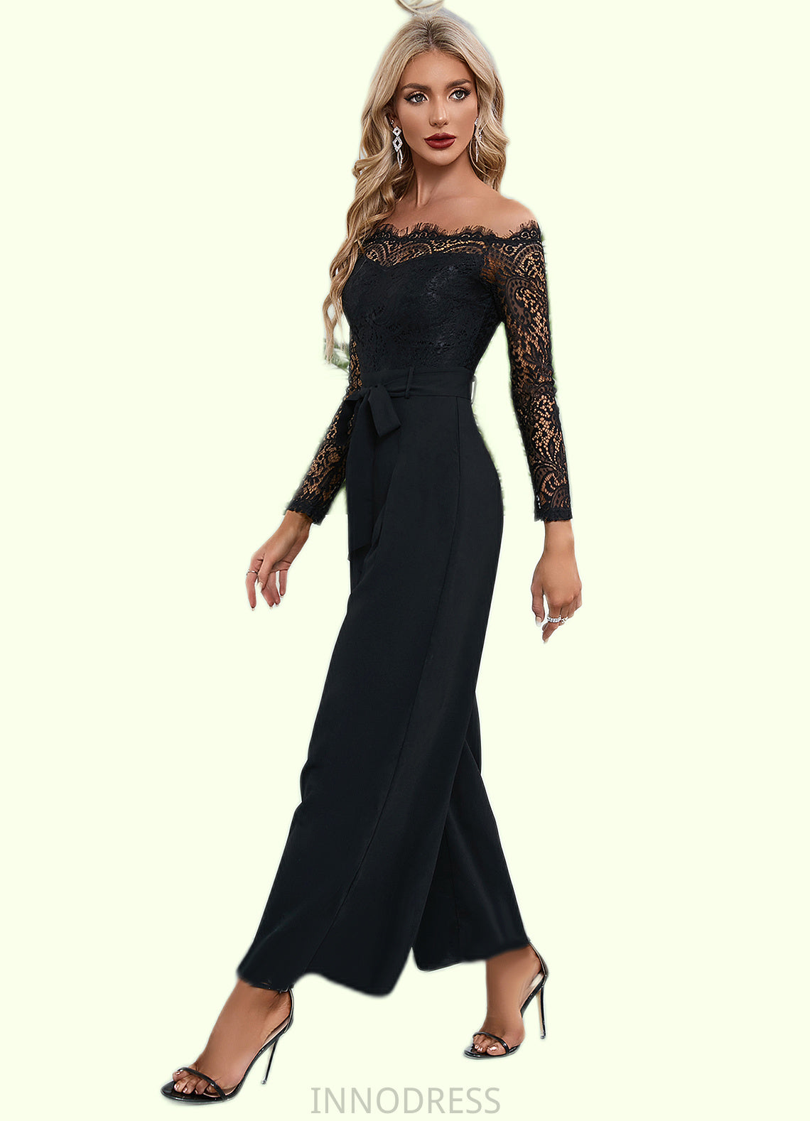 Jaelyn Cold Shoulder Elegant Jumpsuit/Pantsuit Polyester Asymmetrical Maxi Dresses DPP0022319