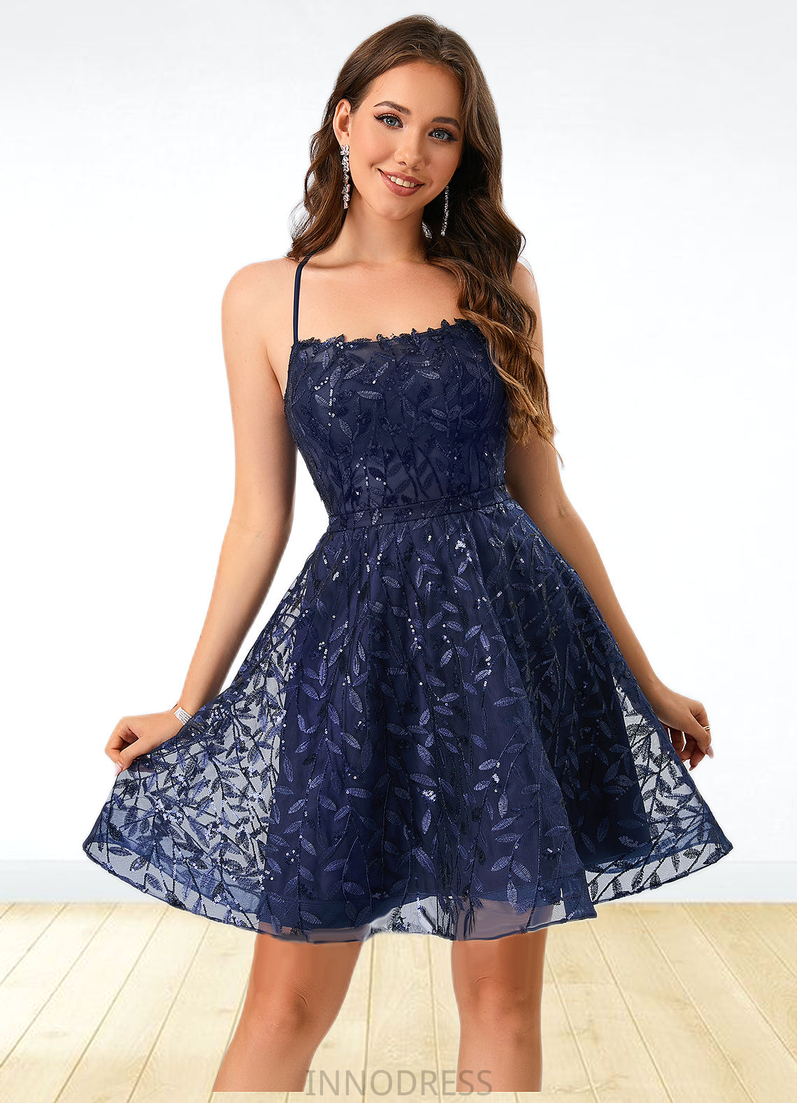 Amiah Scoop A-line Lace Dresses DPP0022544