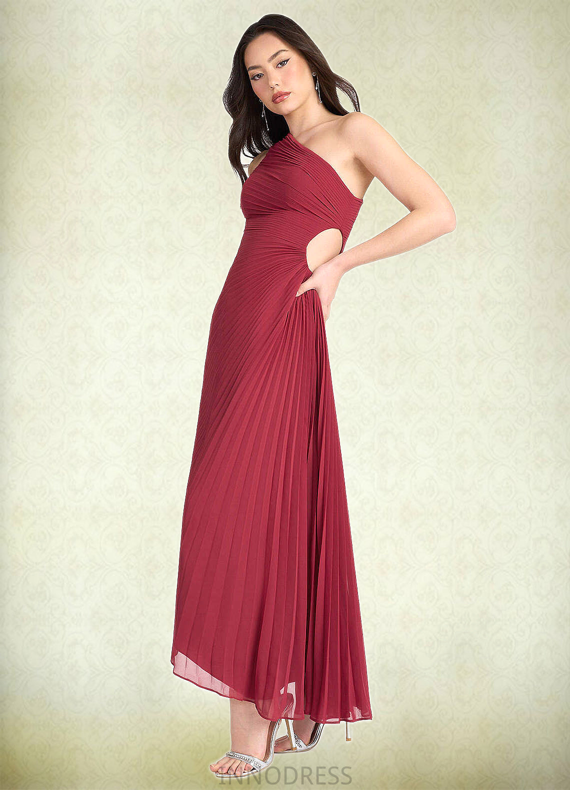 Felicity Angelina Ruby Red Asymmetrical Dress Atelier Dresses | Azazie DPP0022892