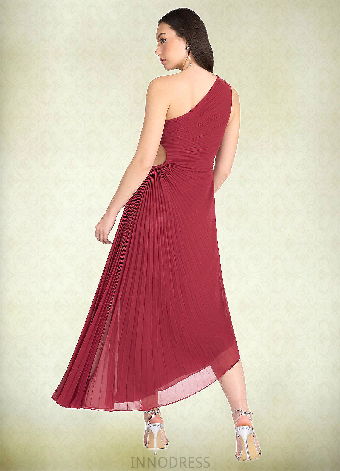 Felicity Angelina Ruby Red Asymmetrical Dress Atelier Dresses | Azazie DPP0022892