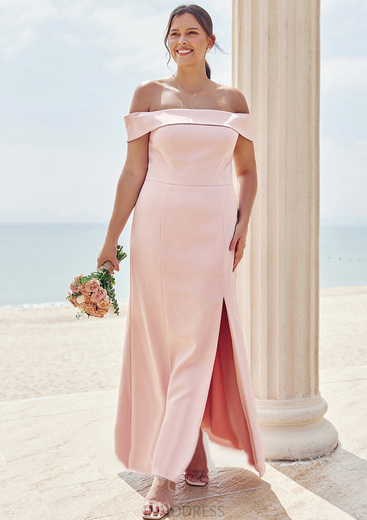 Trumpet/Mermaid Off-the-Shoulder Sleeveless Floor-Length Stretch Crepe Plus Size Bridesmaid Dresses Adelyn DPP0025261