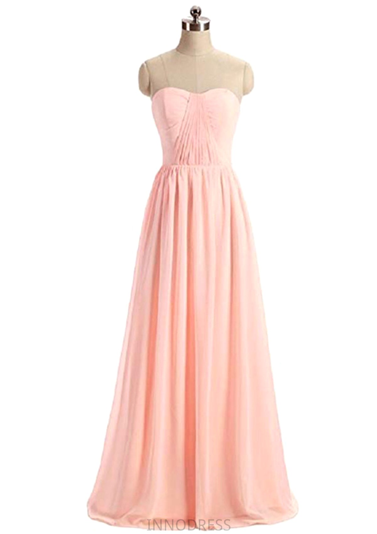 Sweetheart Sleeveless Long/Floor-Length A-Line/Princess Chiffon Bridesmaid Dresses Dania DPP0025418