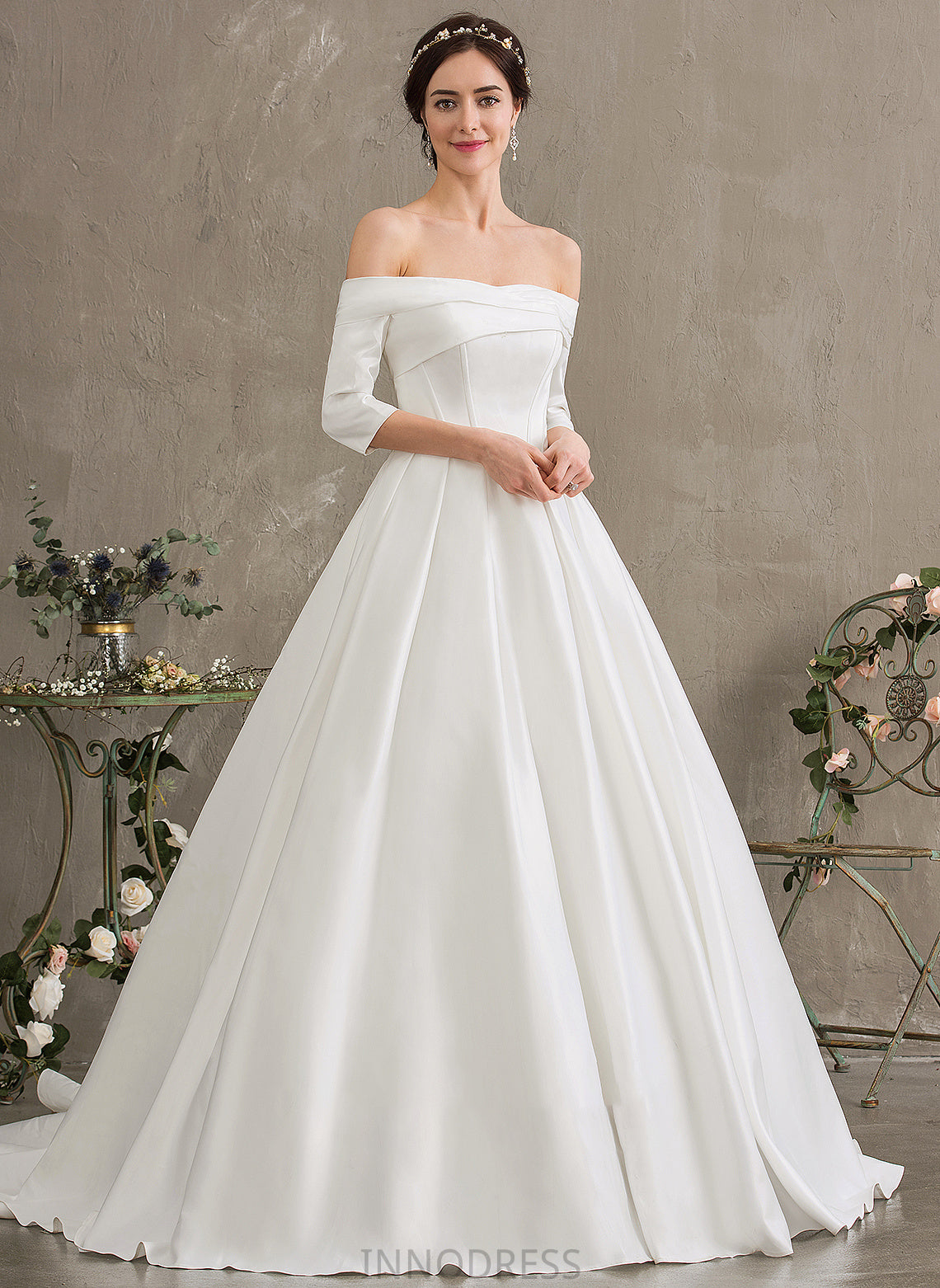 Buy cheap Ball-Gown/Princess Jayden Wedding Dresses Satin Train Court ...