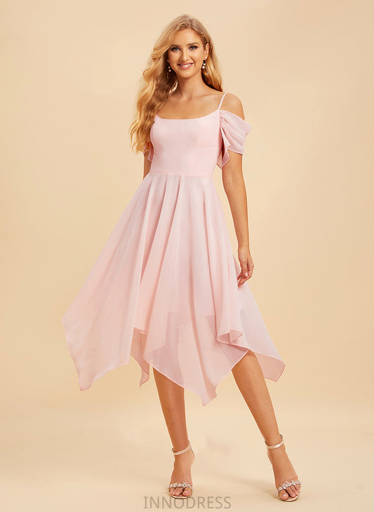 Silhouette Fabric Ruffle Length A-Line Embellishment SquareNeckline Neckline Asymmetrical Christine One Shoulder A-Line/Princess Bridesmaid Dresses