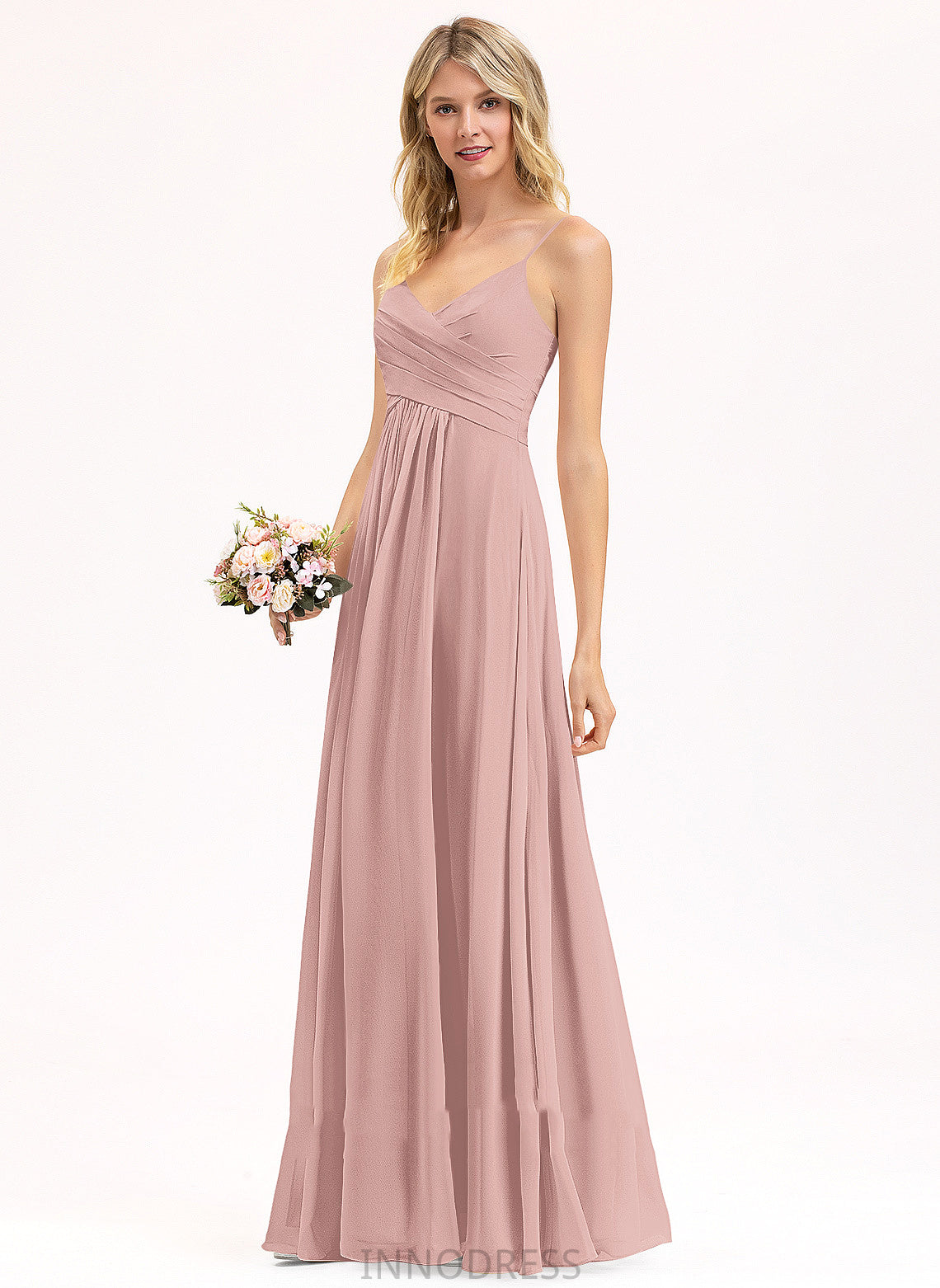 V-neck Length Floor-Length Embellishment Ruffle Silhouette A-Line Fabric Neckline Mylie A-Line/Princess Short Sleeves Bridesmaid Dresses