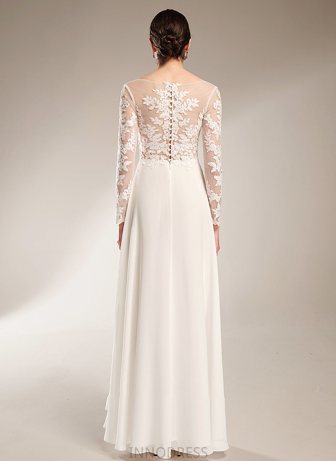 Front With Wedding Dresses Fernanda V-neck A-Line Dress Wedding Split Floor-Length