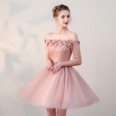 Delicate Of the Shoulder With Lace Appliques A Line Homecoming Dresses