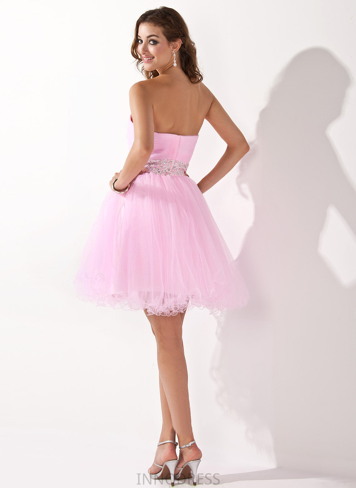 Prom Dresses Chloe Tulle A-Line/Princess Sweetheart Beading Short/Mini Sequins With