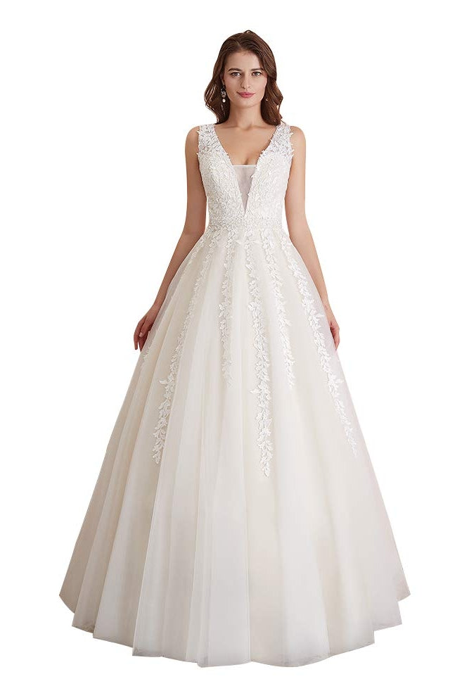 New Arrival Ivory Beading Long Princess Prom Dresses With Lace Appliques