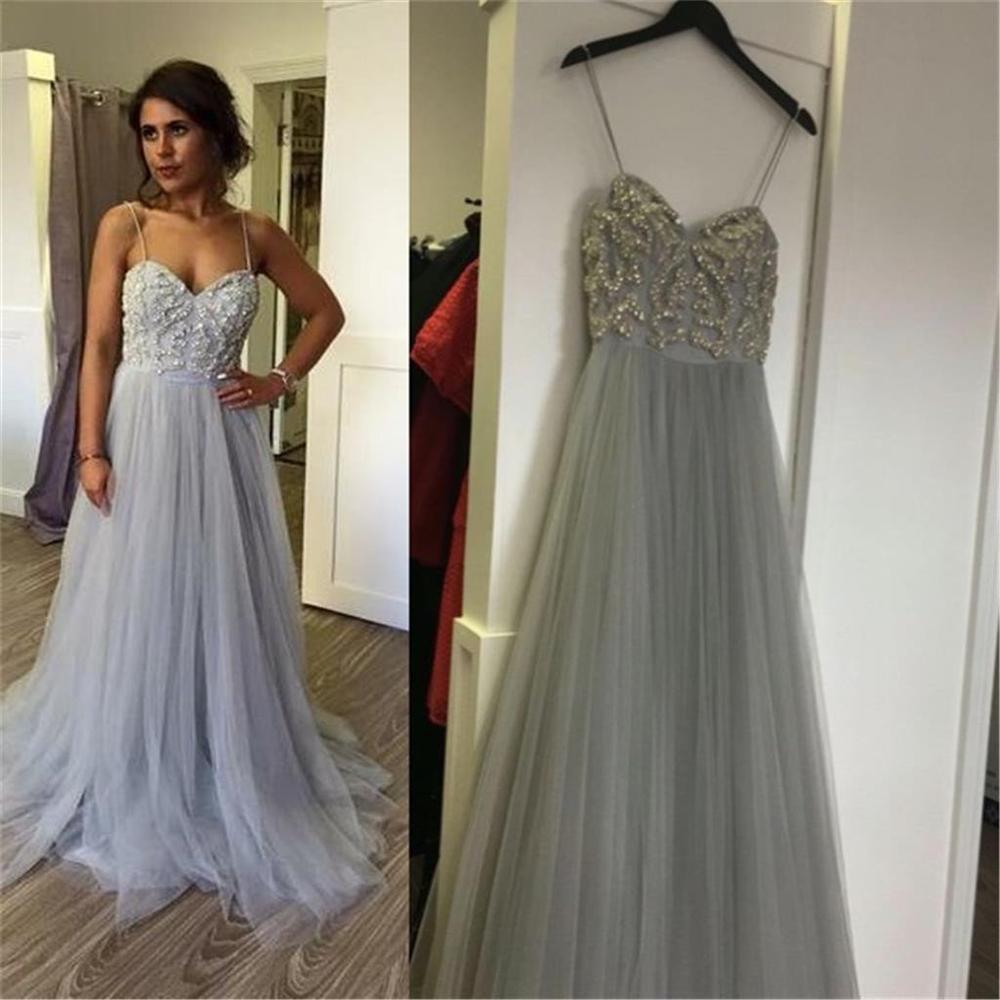 Charming Spaghetti Straps Sweetheart With Beading Prom Dresses