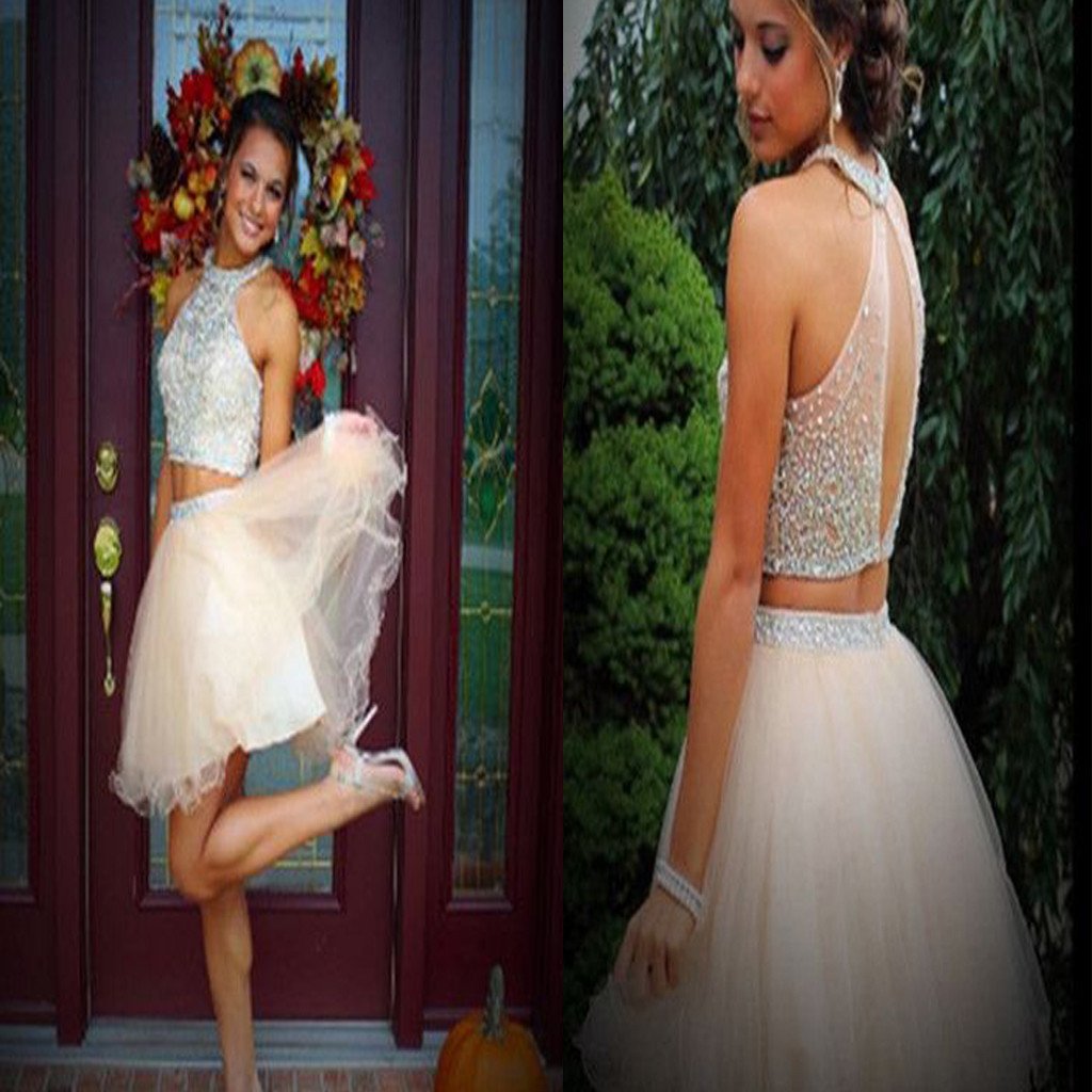 Homecoming Dresses Two Pieces Zaria New Arrival Rhinestone Sparkly Freshman Cute 05