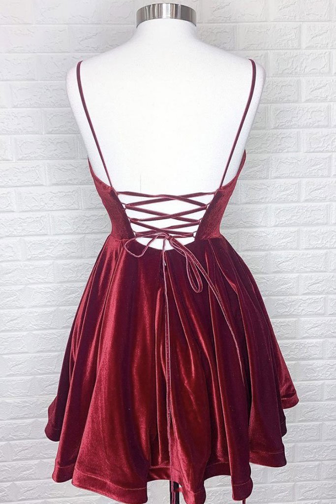 BURGUNDY Homecoming Dresses Nora 12179