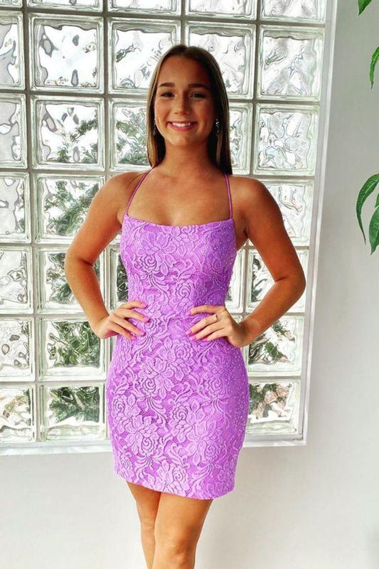 Straps Homecoming Dresses Isis Tight Lilac Tight 12344