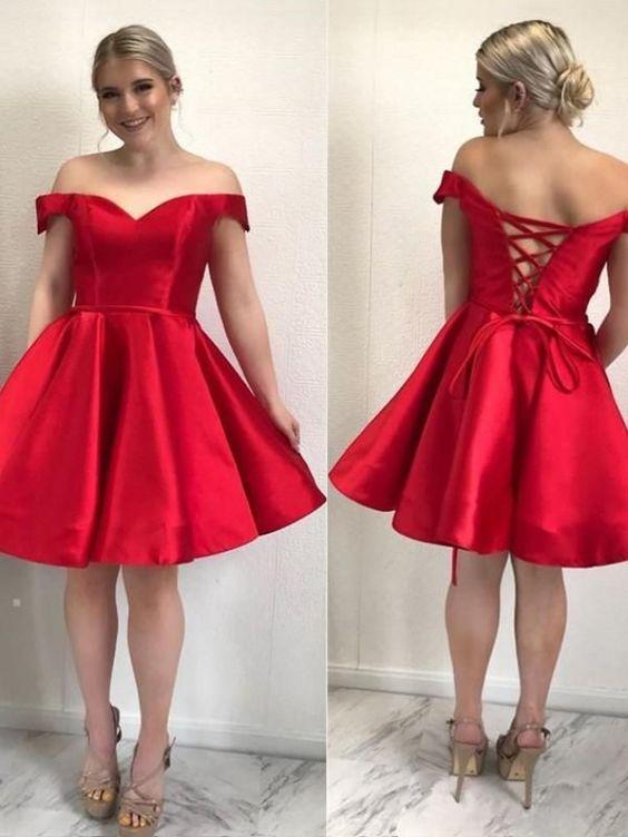 Morgan Homecoming Dresses Red Short 13053