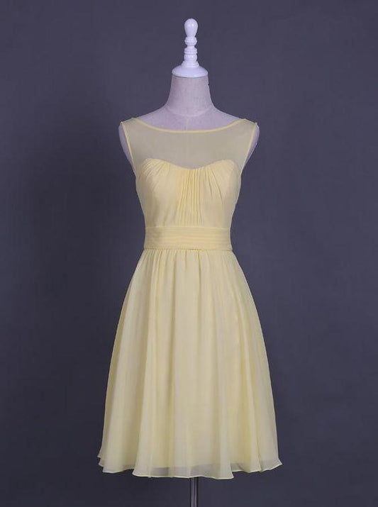 Yellow For Teens Sweet Chiffon Homecoming Dresses Lucille 16 Dress Modest 1312