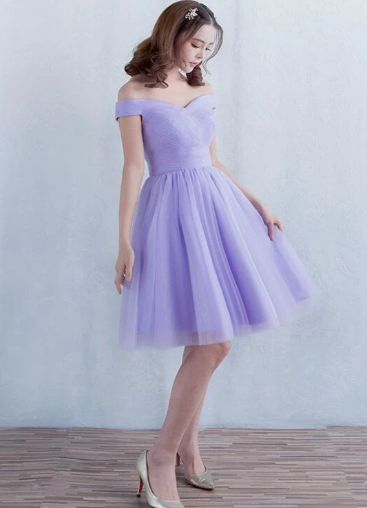 Adorable Lavender Short Homecoming Dresses Paola Tulle 13534