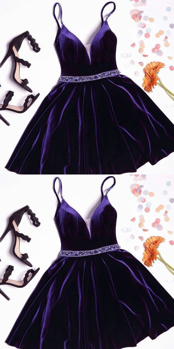 Beautiful Custom Homecoming Dresses Maggie Made A-Line Purple 201