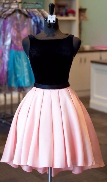 Black And Short Pink Homecoming Dresses Brisa 2030