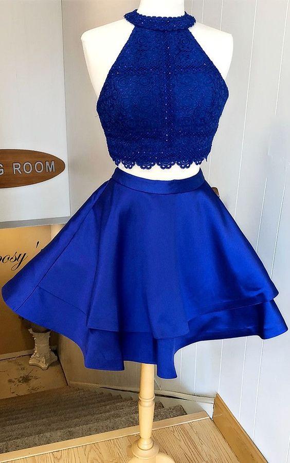 Two Piece Homecoming Dresses Melody Royal Blue 22148