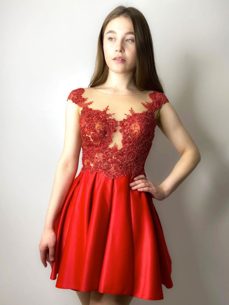 RED Pam Homecoming Dresses 22434