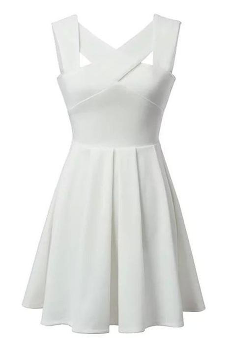 White Satin Homecoming Dresses Kathy 2434