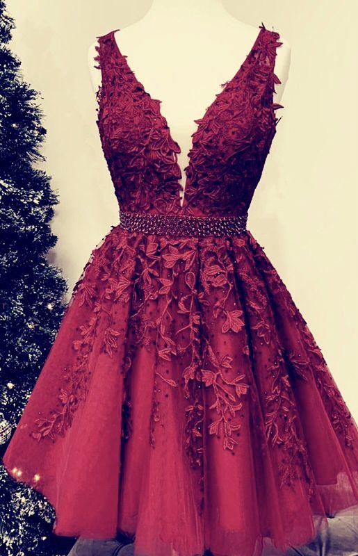 Tulle Iris Homecoming Dresses Burgundy 2725