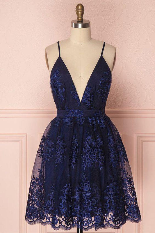 Navy Blue With Homecoming Dresses Kate Appliques 2783