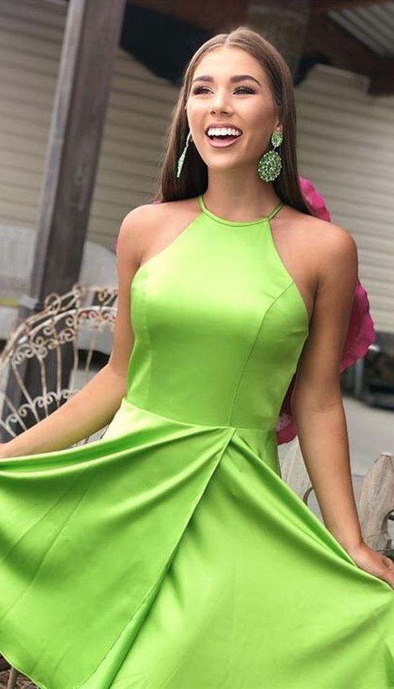 Homecoming Dresses Karli Simple Green Short Cheap 3082