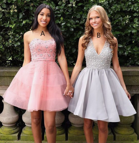 Silver Homecoming Dresses Adelyn Pink Dancing Dresses Sweet 16 Dresses 3084