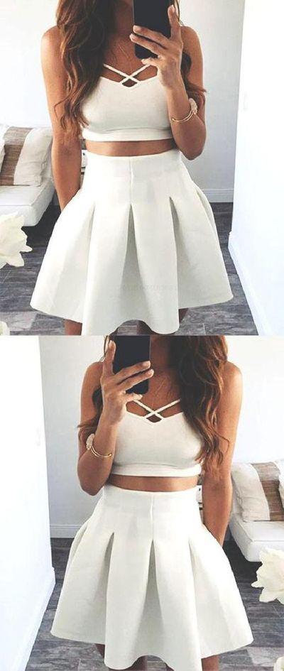 Customized Absorbing Two Piece Casey Homecoming Dresses Cute 341