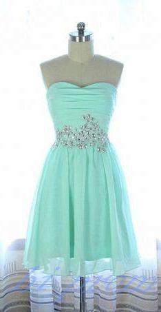 Homecoming Dresses Chiffon Charlize Mint Green Cheap Gowns 4140