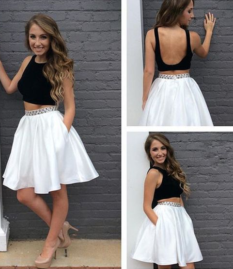 Short Elva Homecoming Dresses Backless 4327