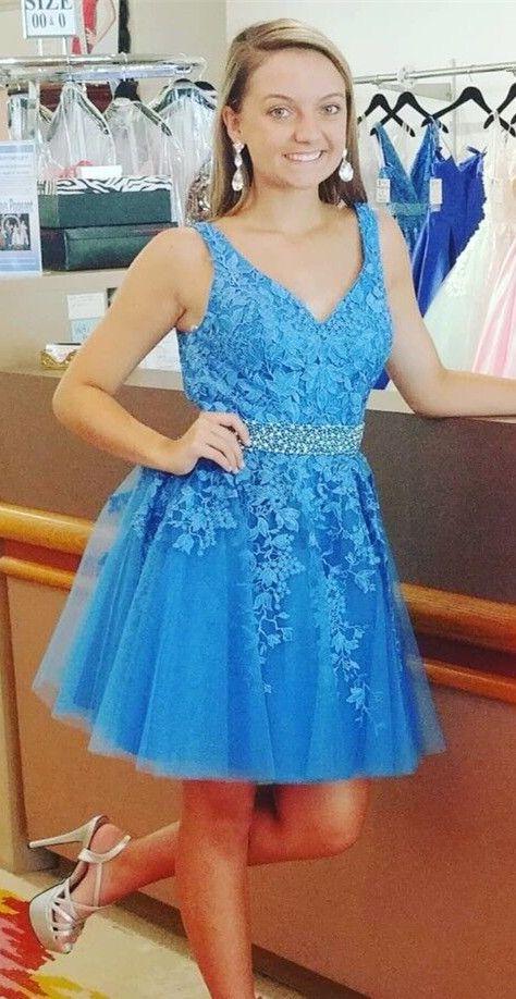 Homecoming Dresses Ada Short Blue 2024 4498