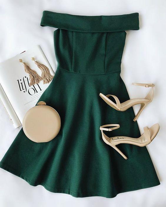 Green Short Homecoming Dresses Renata 4506