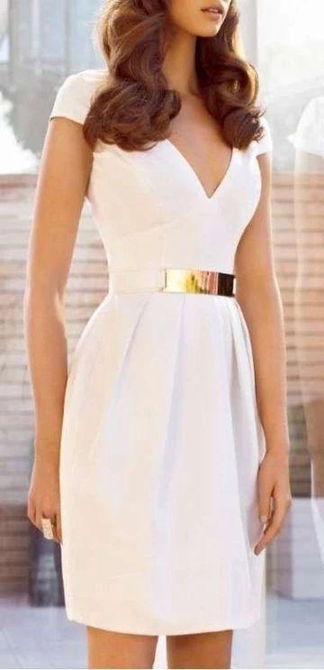 Classy V Neck Short Sleeves Slim Kali Homecoming Dresses 4509