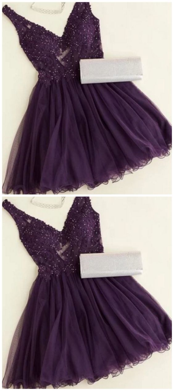 Homecoming Dresses Kara Purple 4611