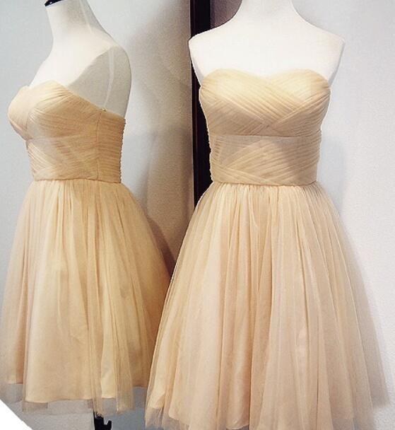 Champagne Tulle Homecoming Dresses Emilie Short Tulle Party Dresses 4807