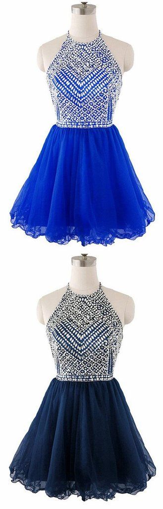 Beaded Top With Halter Strap Back To Homecoming Dresses Leticia School Dresses 5659