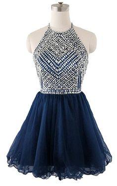 Beaded Top With Halter Strap Back To Homecoming Dresses Leticia School Dresses 5659