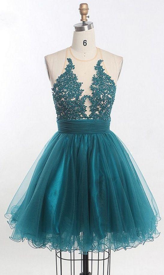 Short Tiffany Homecoming Dresses Tulle Sleeveless 5773