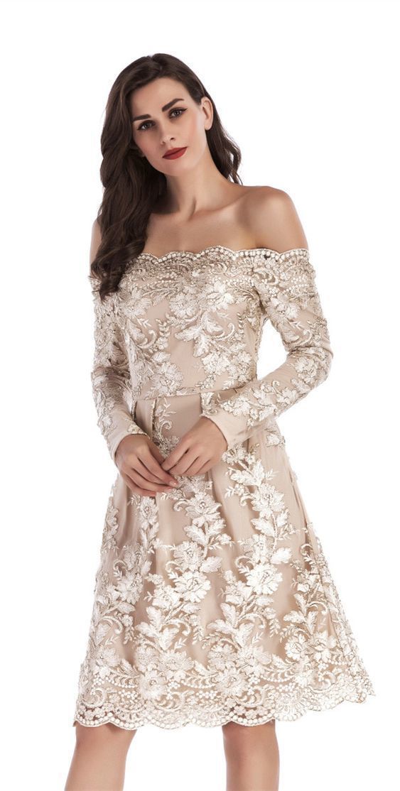 Off The Shoulder Long Sleeves Homecoming Dresses Brynlee 896