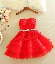 Red Cheap Gowns Homecoming Dresses Aniyah 9096