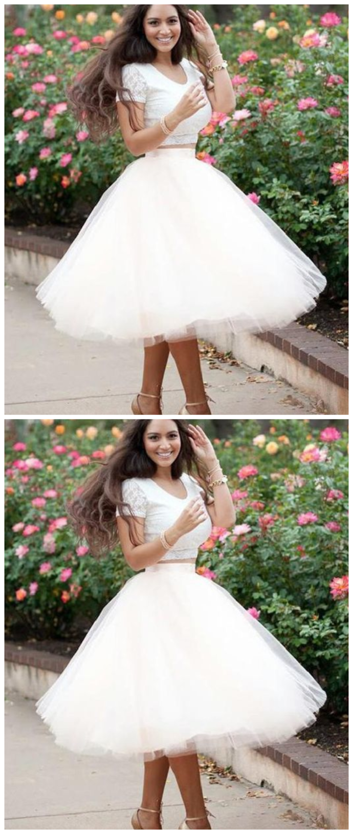 Custom Made Morden Short Dresses For Mariyah Homecoming Dresses Two Pieces Ivory Cheap Dresses 939