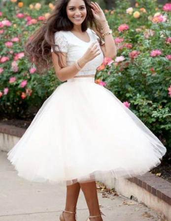 Custom Made Morden Short Dresses For Mariyah Homecoming Dresses Two Pieces Ivory Cheap Dresses 939