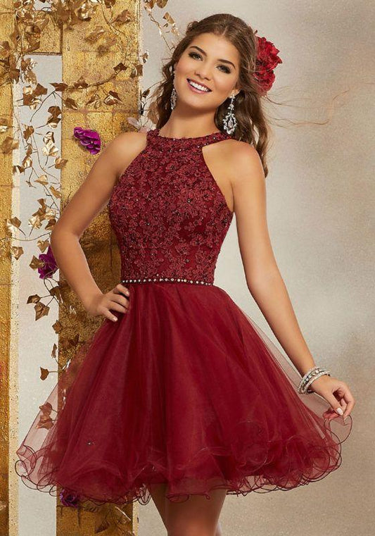 Cecelia Homecoming Dresses Crystal Beaded Embroidery 9895